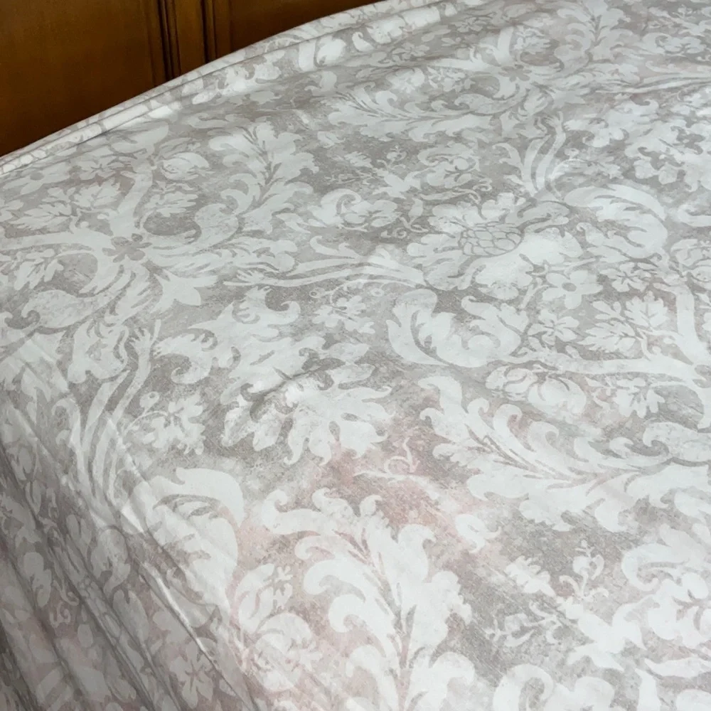 Pottery Barn leaves Floral Medallion Linen Blend Duvet Cover king